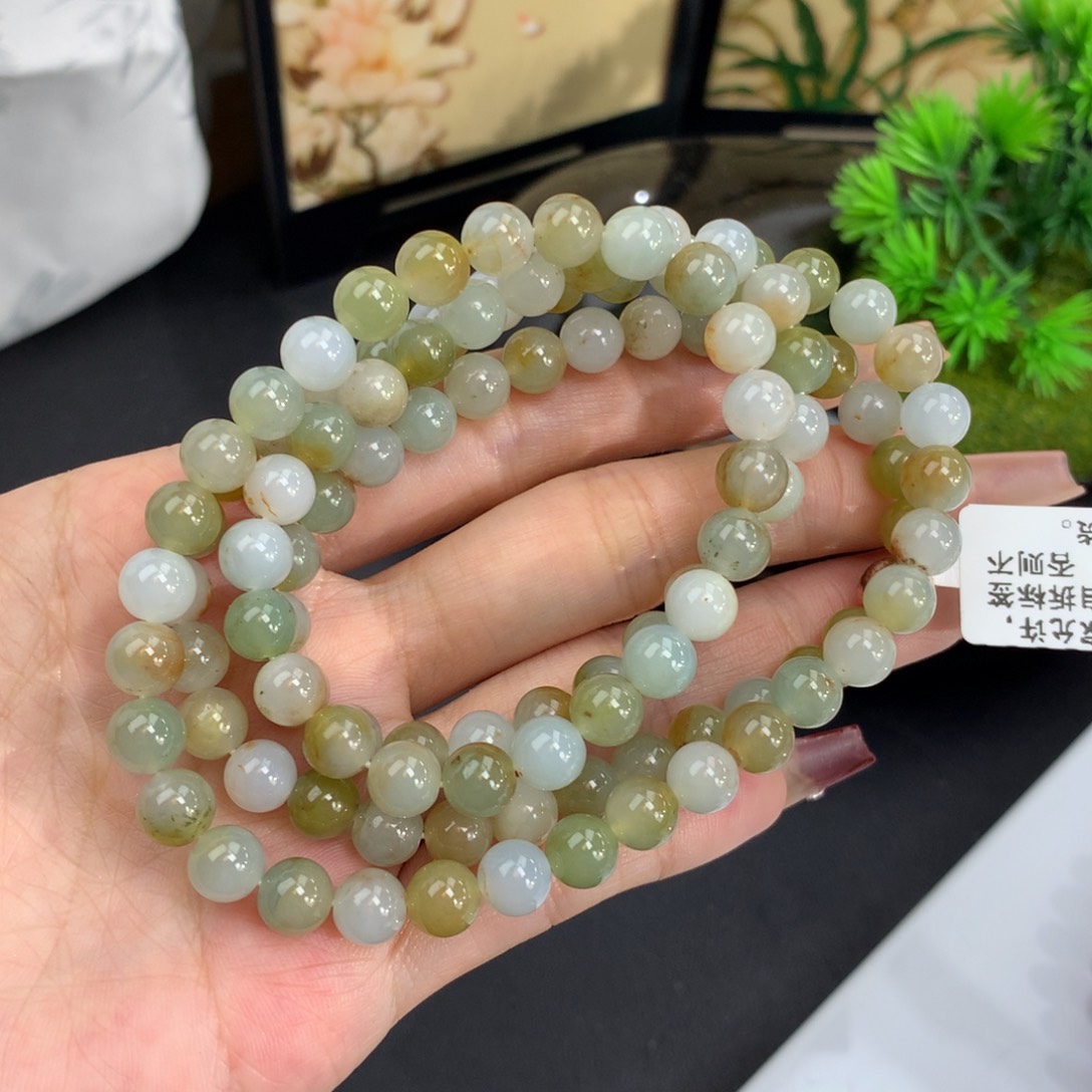 翡翠手链未镶嵌卡6.9冰胶特色项链