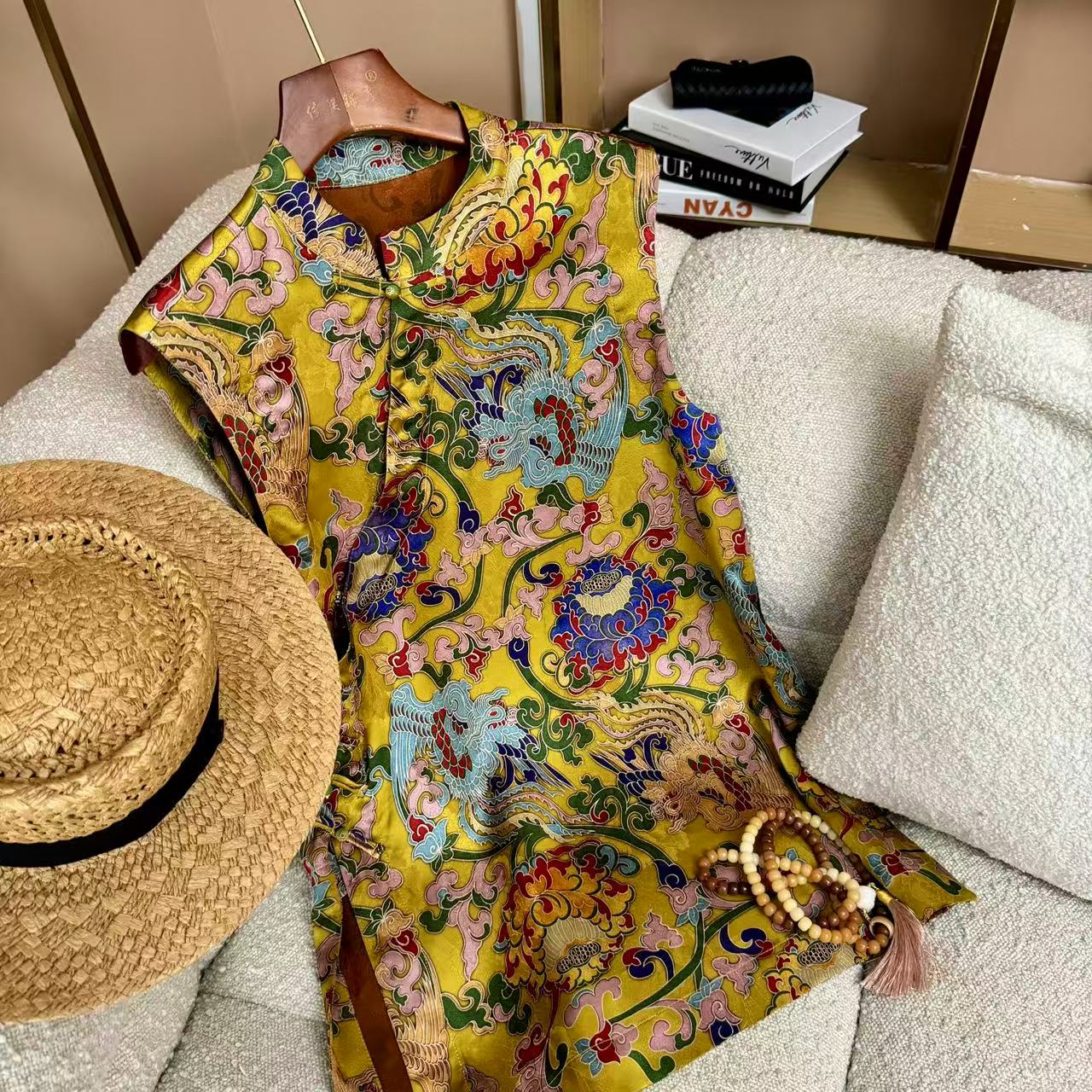 【瑞凤锦花】2025年春夏款新款花色新中式马甲DL8151