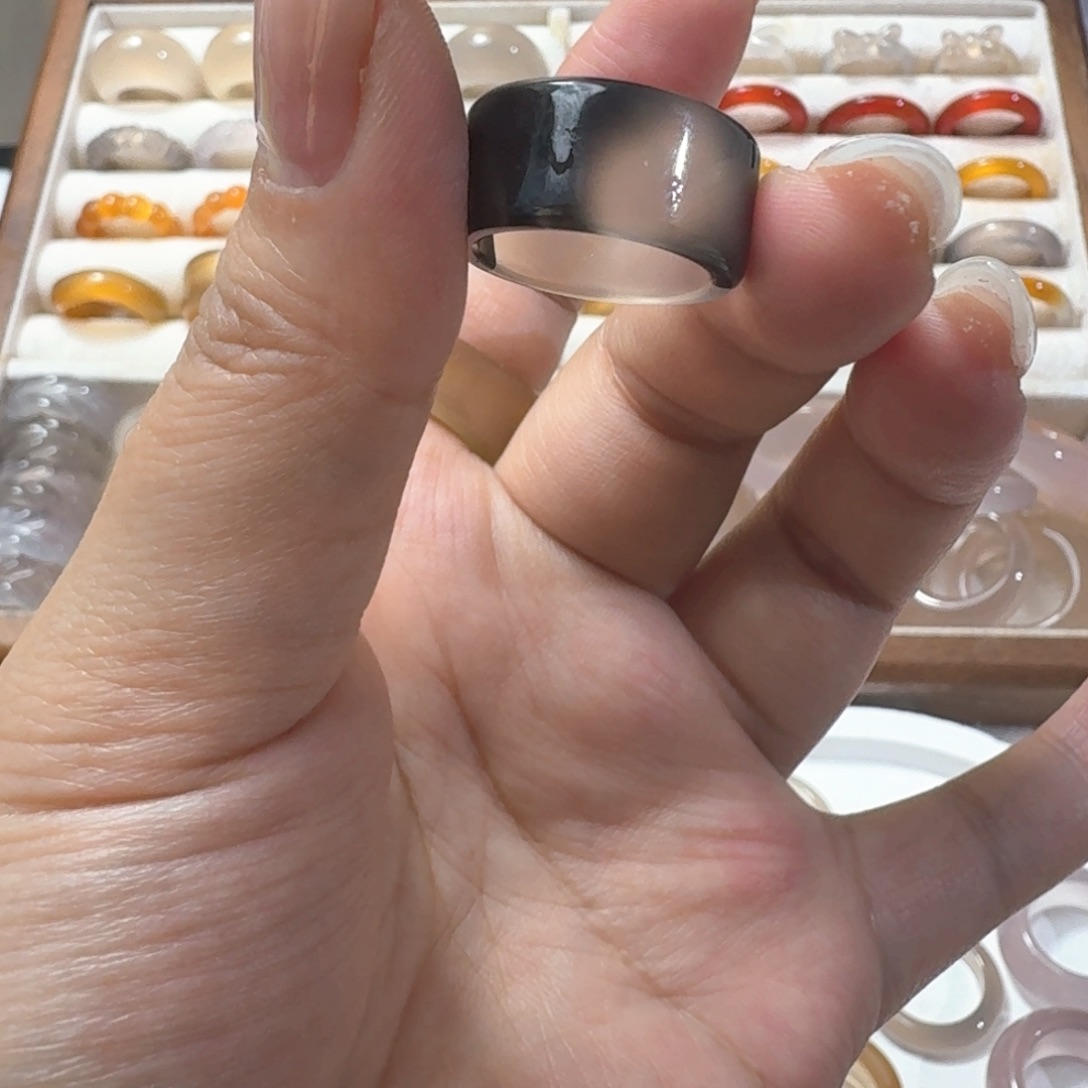 合金戒指玛瑙/玉髓181港10