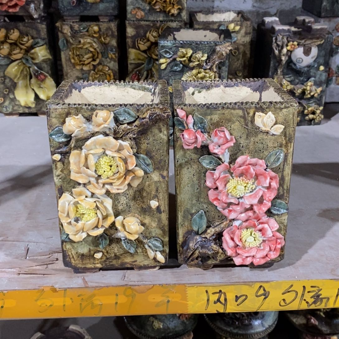 红陶青藤花器多肉花盆