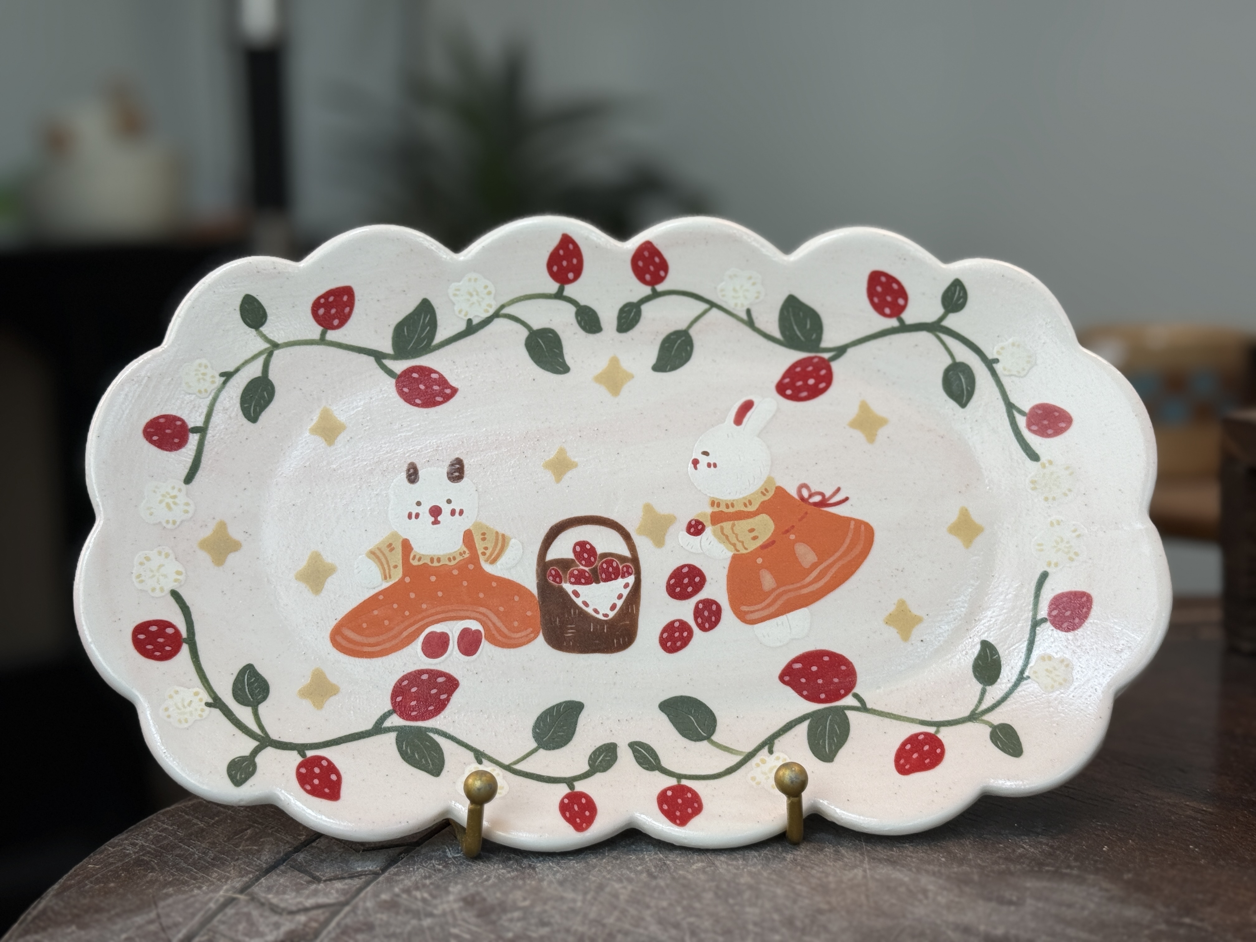 【绯云下的绒绒友】川谷原创原创可爱小兔小羊大鱼盘炒菜盘