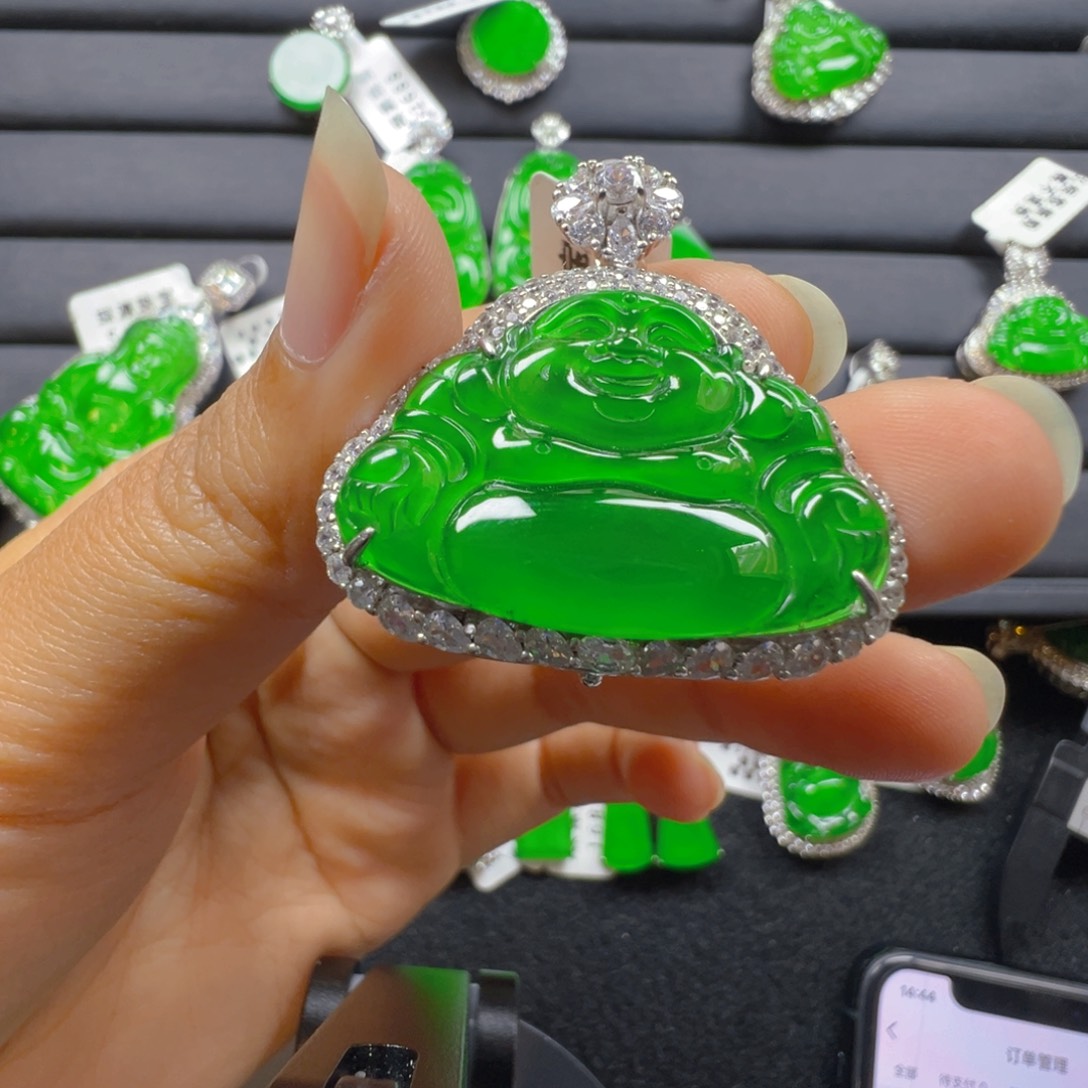 *****翡翠银S925镶嵌颈饰