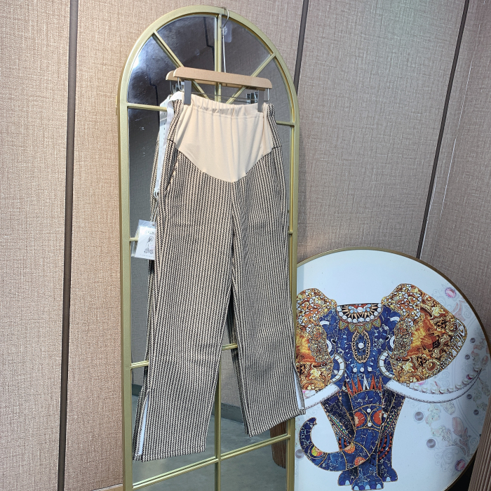 YY028孕妇加绒加厚咖色裤M90-120L130XL140XXL150