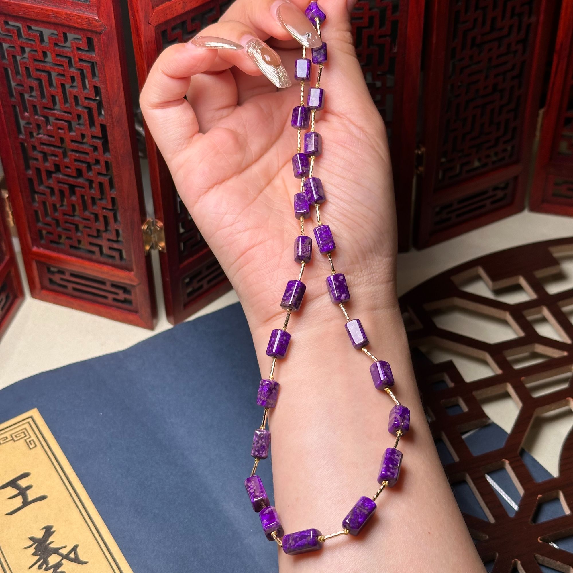 【活动】苏纪石舒俱来南非老矿古珠小圆饼切面含K金项链/多样性发一