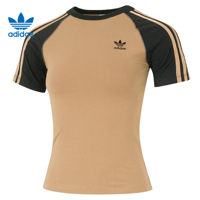 adidas阿迪达斯【环*】三叶草女子运动休闲短袖T恤JV7192