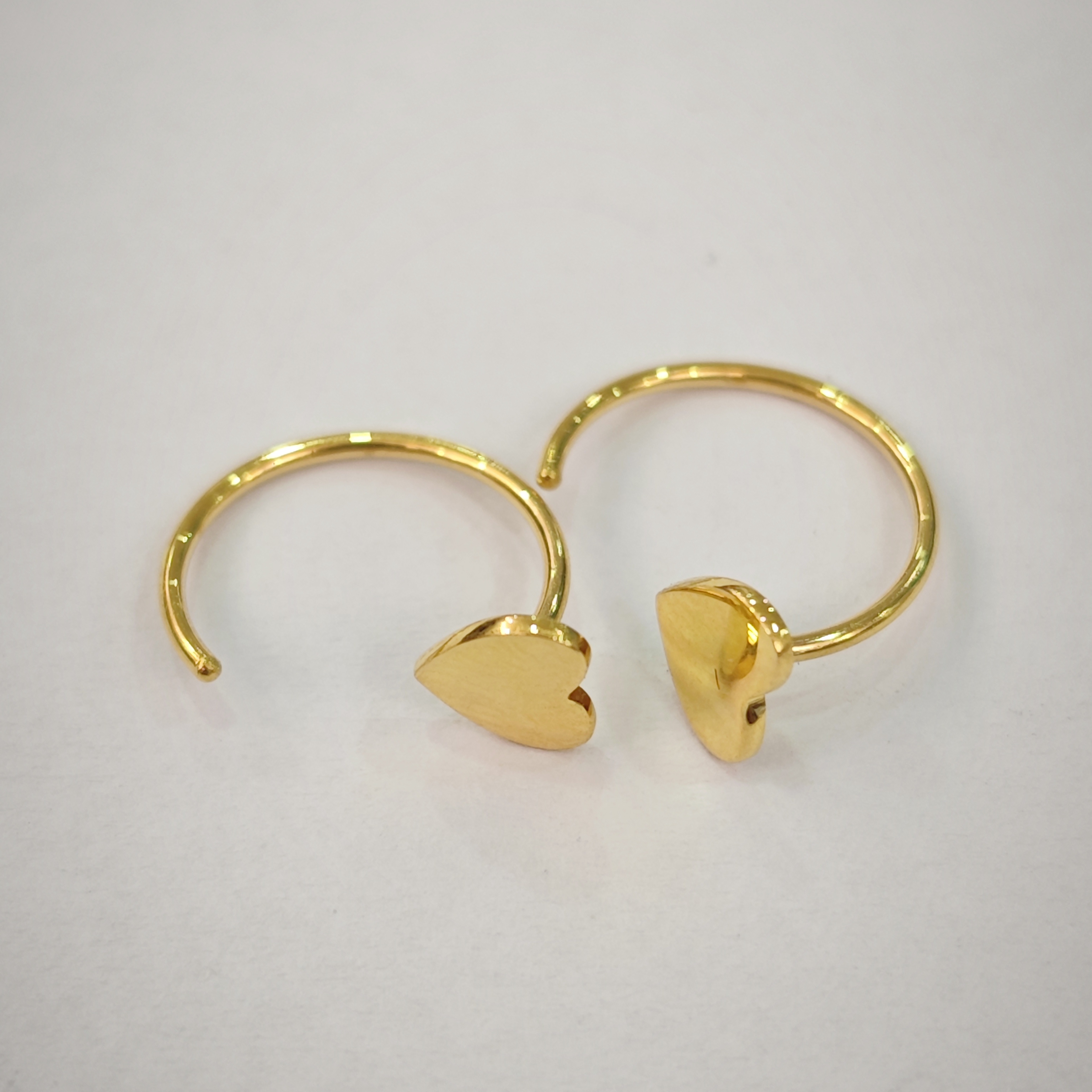 【木木专享】足金999饰品 爱心u型耳钉 1.37 GP