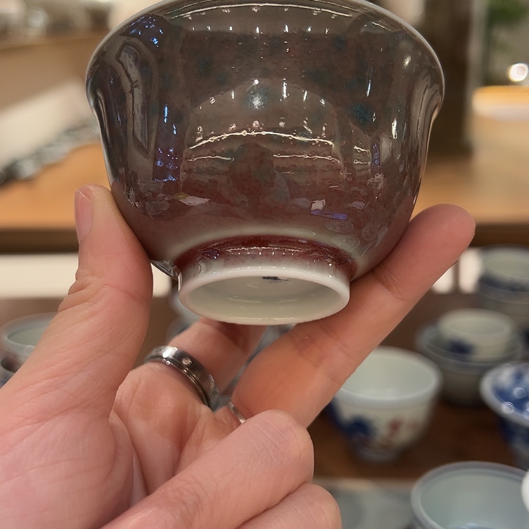 沐窑原矿豇豆红主人杯杯杯杯