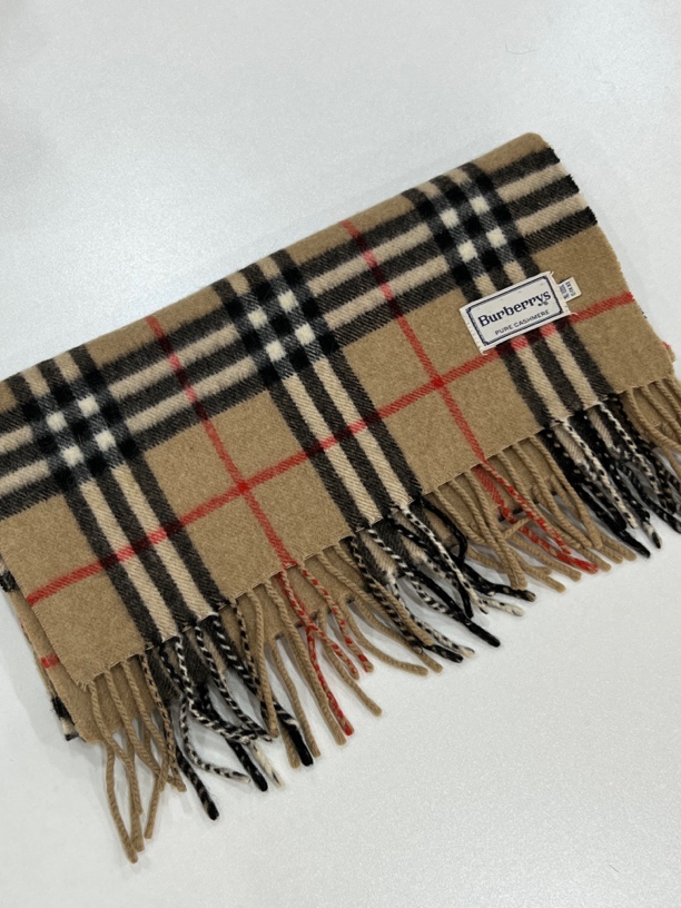 95新 BURBERRY/博柏利 夏七中古/经典格纹/围巾