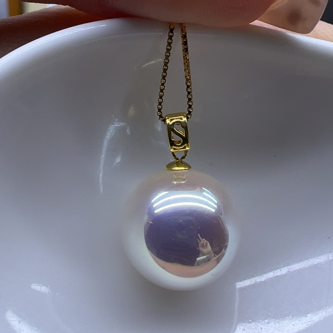 吊坠(赠链)18K金镶嵌淡水珍珠