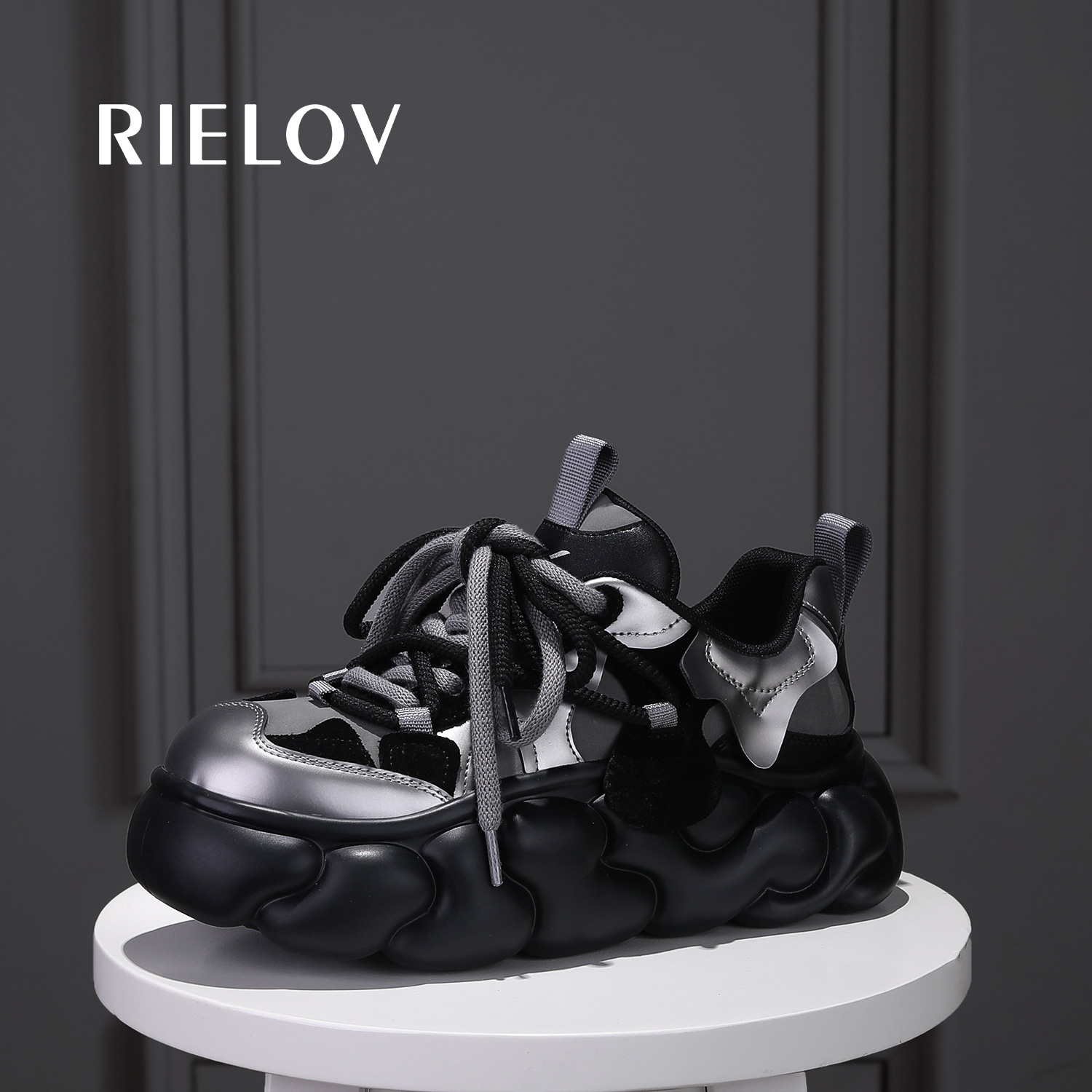 RIELOV【桃子】增高5cm时尚潮流百搭女士休闲鞋 186283