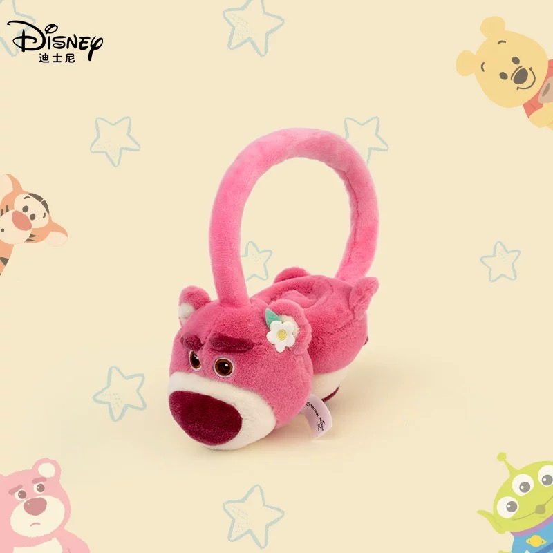迪士尼新款耳罩保暖冬天女草莓熊可爱学生冬季骑行护耳毛绒防冻