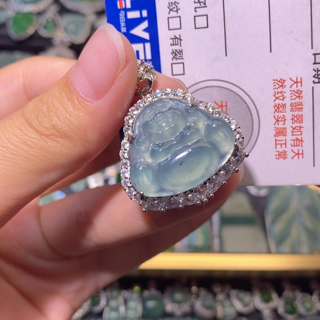翡翠未镶嵌颈饰天然