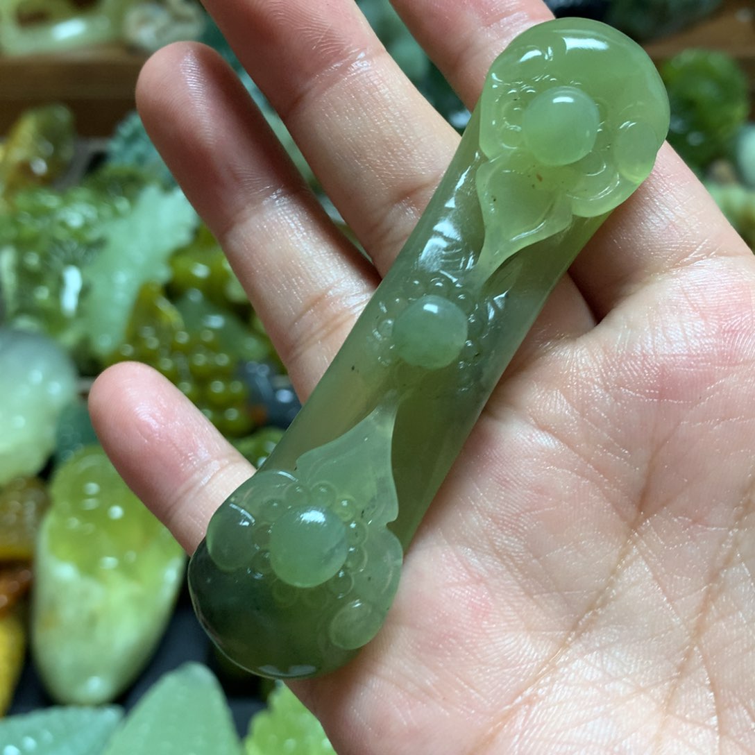 岫玉手把未镶嵌手把
