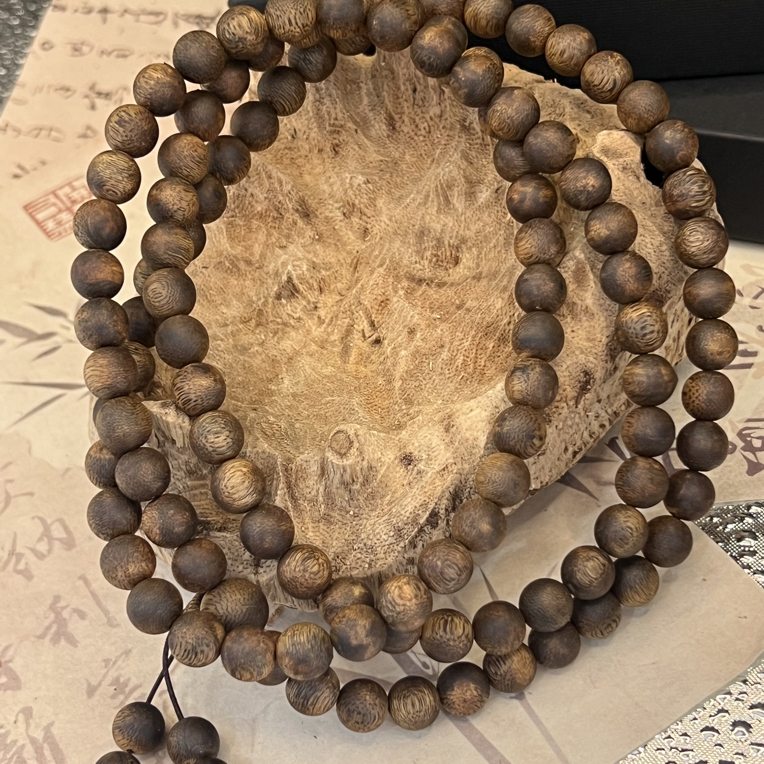 沉香手串奇楠虫漏老料多圈圆珠0.8多样性发一条