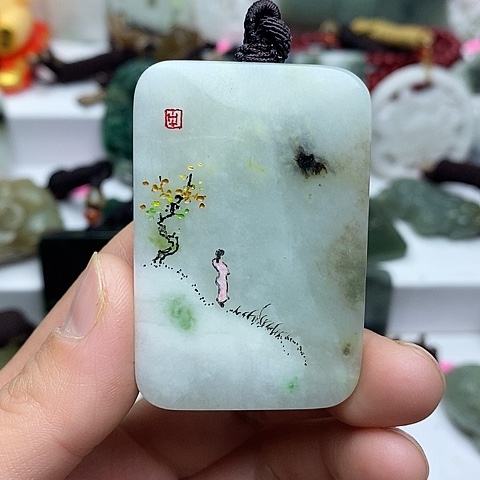 独山玉颈饰未镶嵌