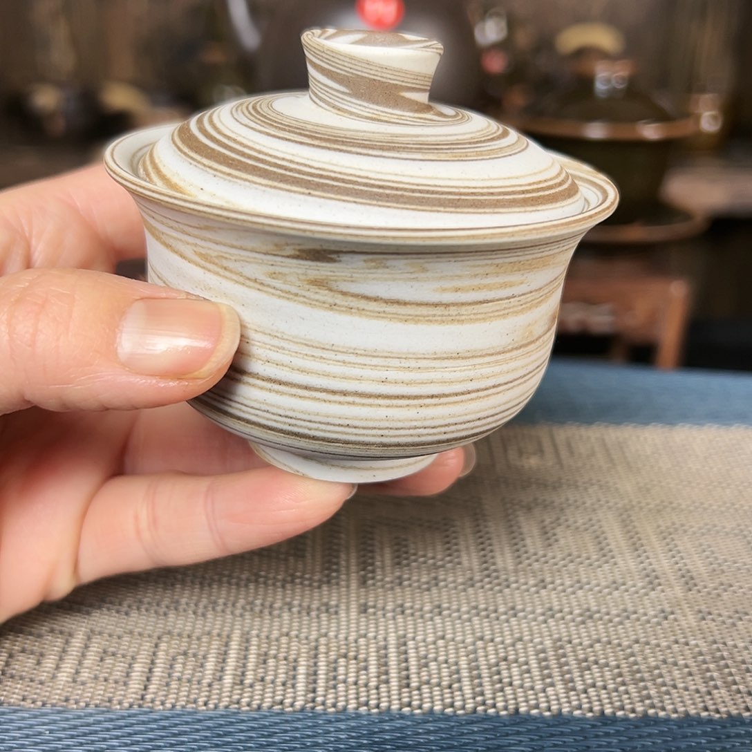 两才盖碗原矿釉煤窑烧制