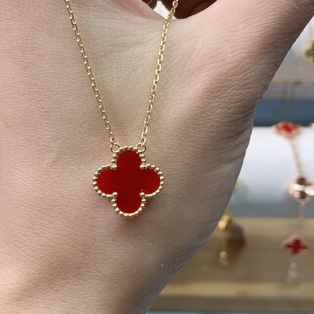 玛瑙/玉髓项链18K金镶嵌K黄