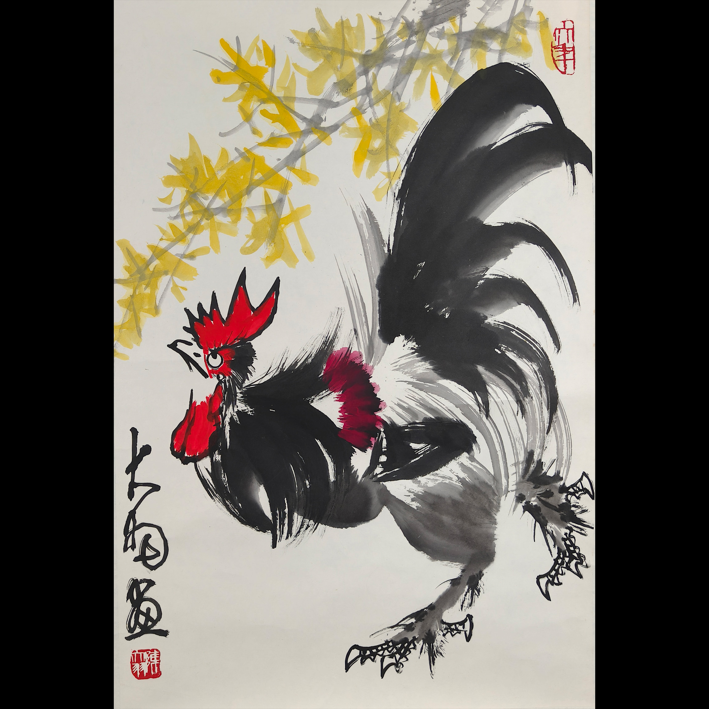 Lot21-1 陈大羽《大吉图》托底70*35cm 约2.2平尺