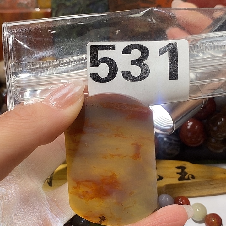 硅化玉未镶嵌天然北票树化玉吊坠