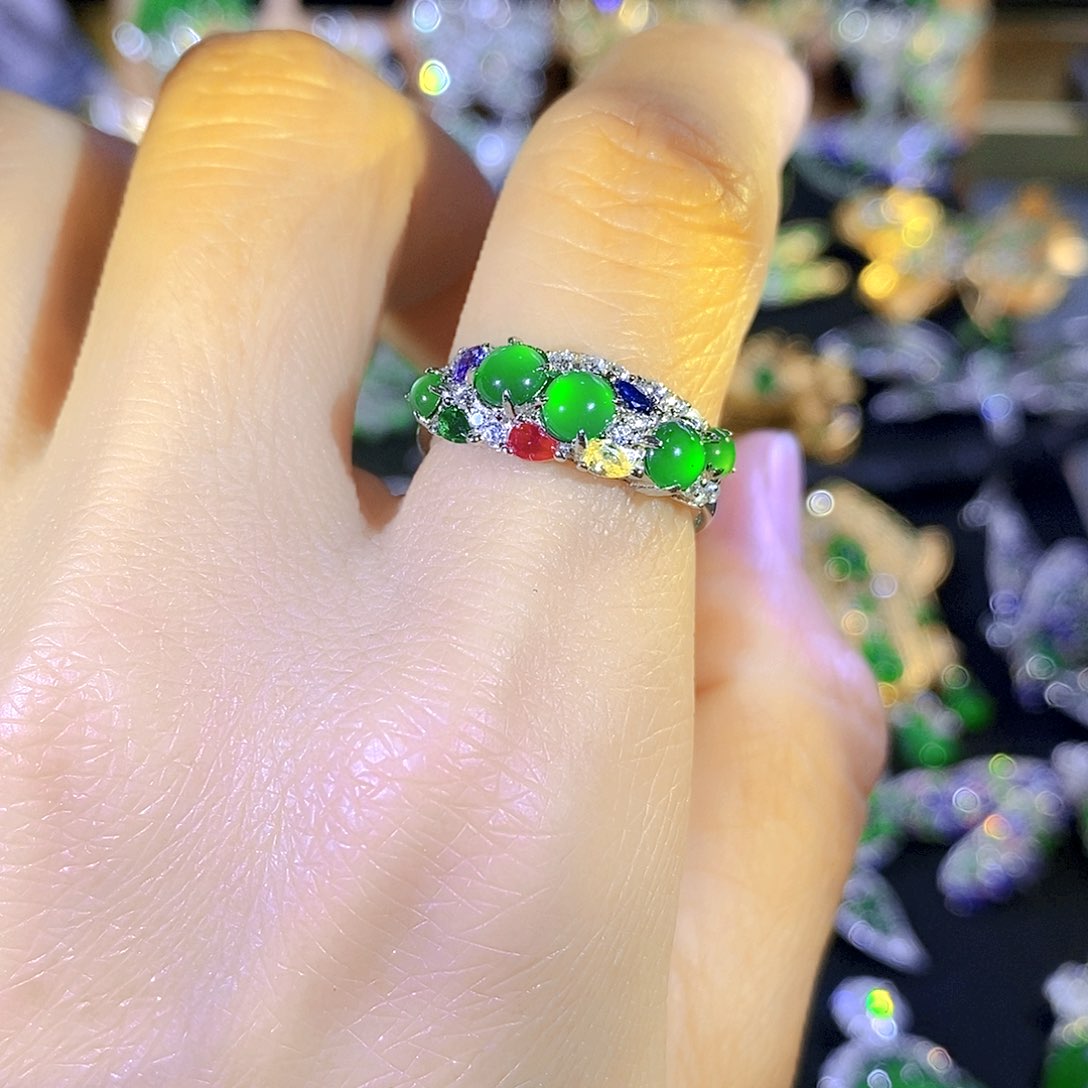 吊坠(不含链)银S925镶嵌翡翠