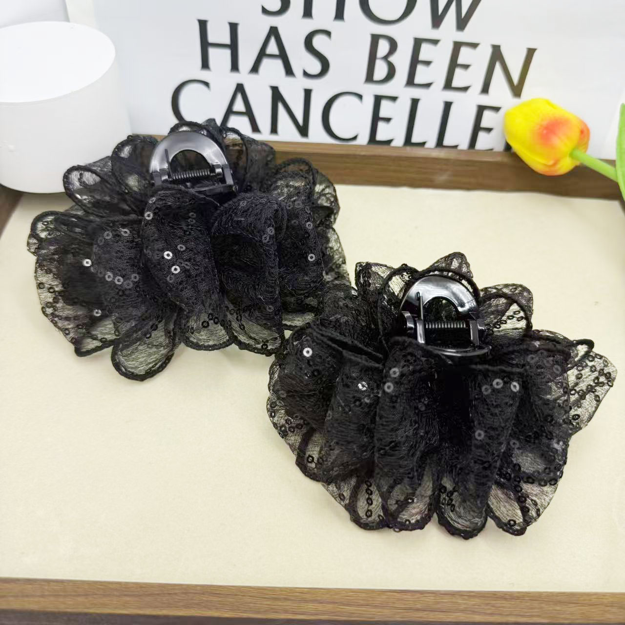 诗泊雅 千金风复古港风女气质极简风可爱抓夹优雅