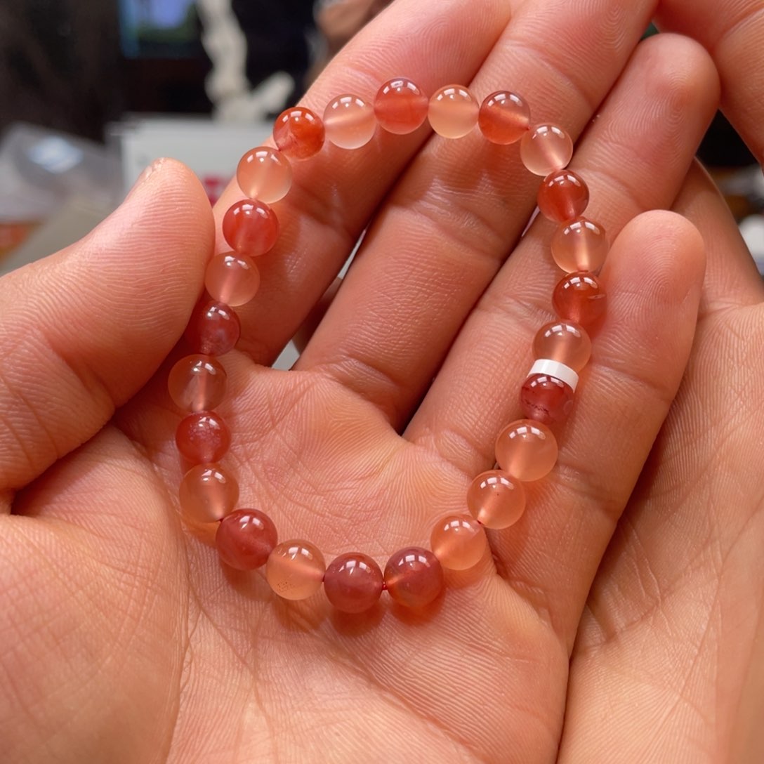 南红玛瑙小庄冰红单圈多宝7mm未镶嵌241127-220