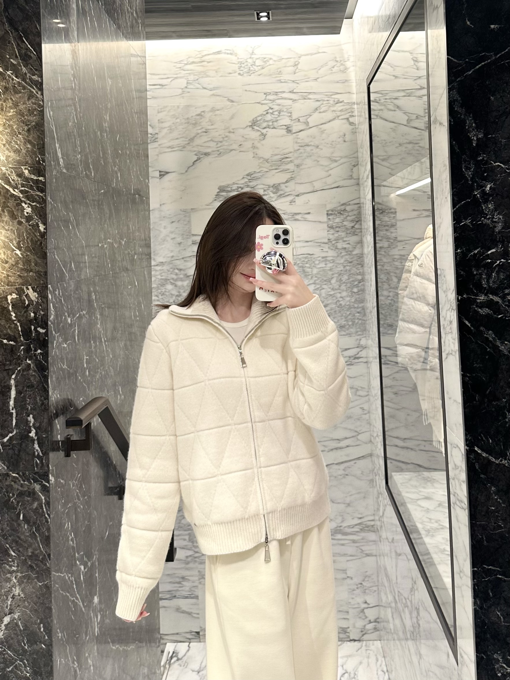 羊绒世家 意大利本土静奢品牌 羊绒针织翻领外套 