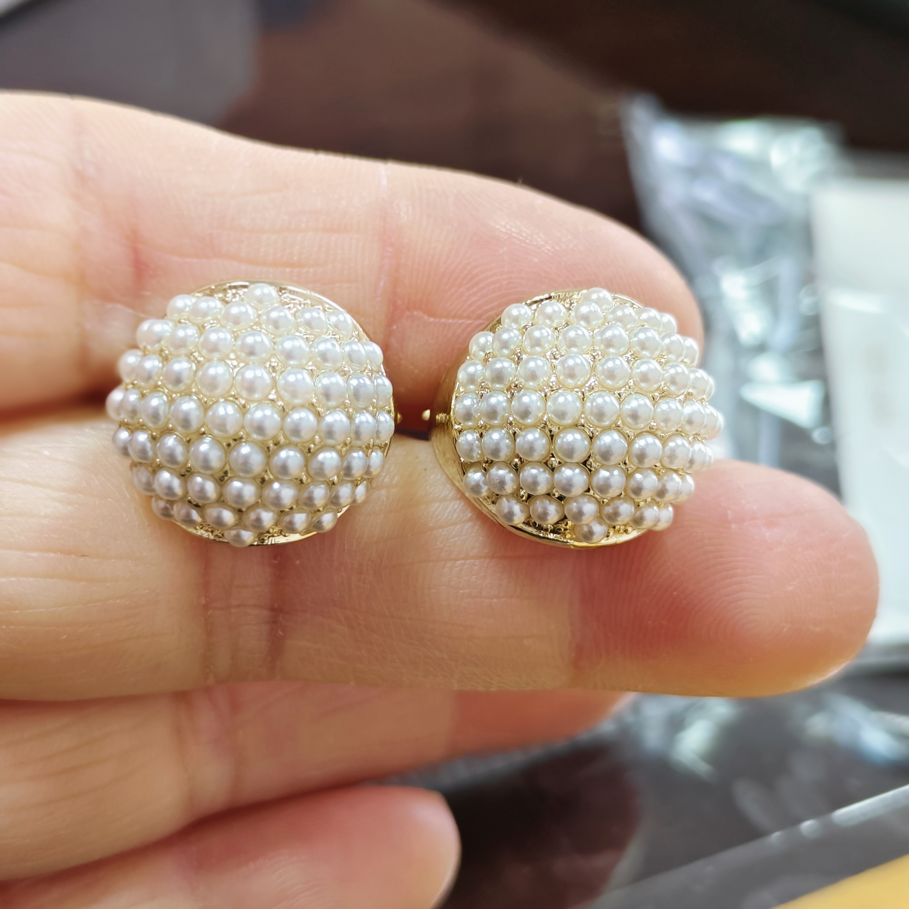 合金仿珍珠耳饰 钛合金仿珍珠耳钉