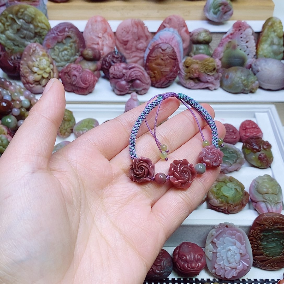 玛瑙/玉髓盐源玛瑙手链未镶嵌