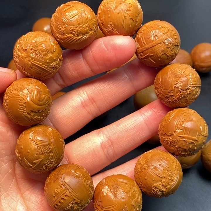 橄榄核手串/手链孤**月风景手串