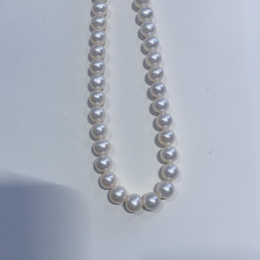 淡水珍珠银S925镶嵌颈饰