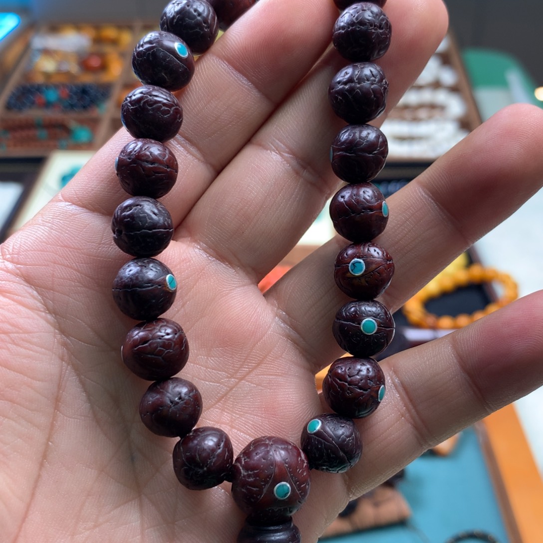 龙脊菩提把件凤眼手持