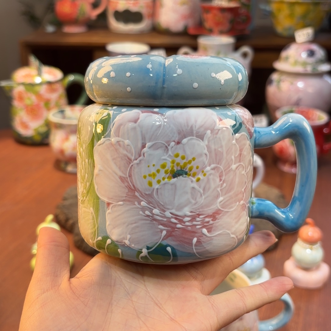 景德镇手绘高温釉下彩陶瓷茶具