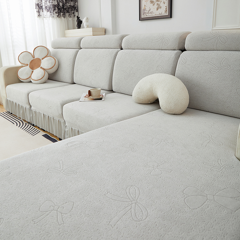 纷飞裙摆款四季通用沙发套沙发笠防滑防猫抓简约时尚弹力全盖布巾