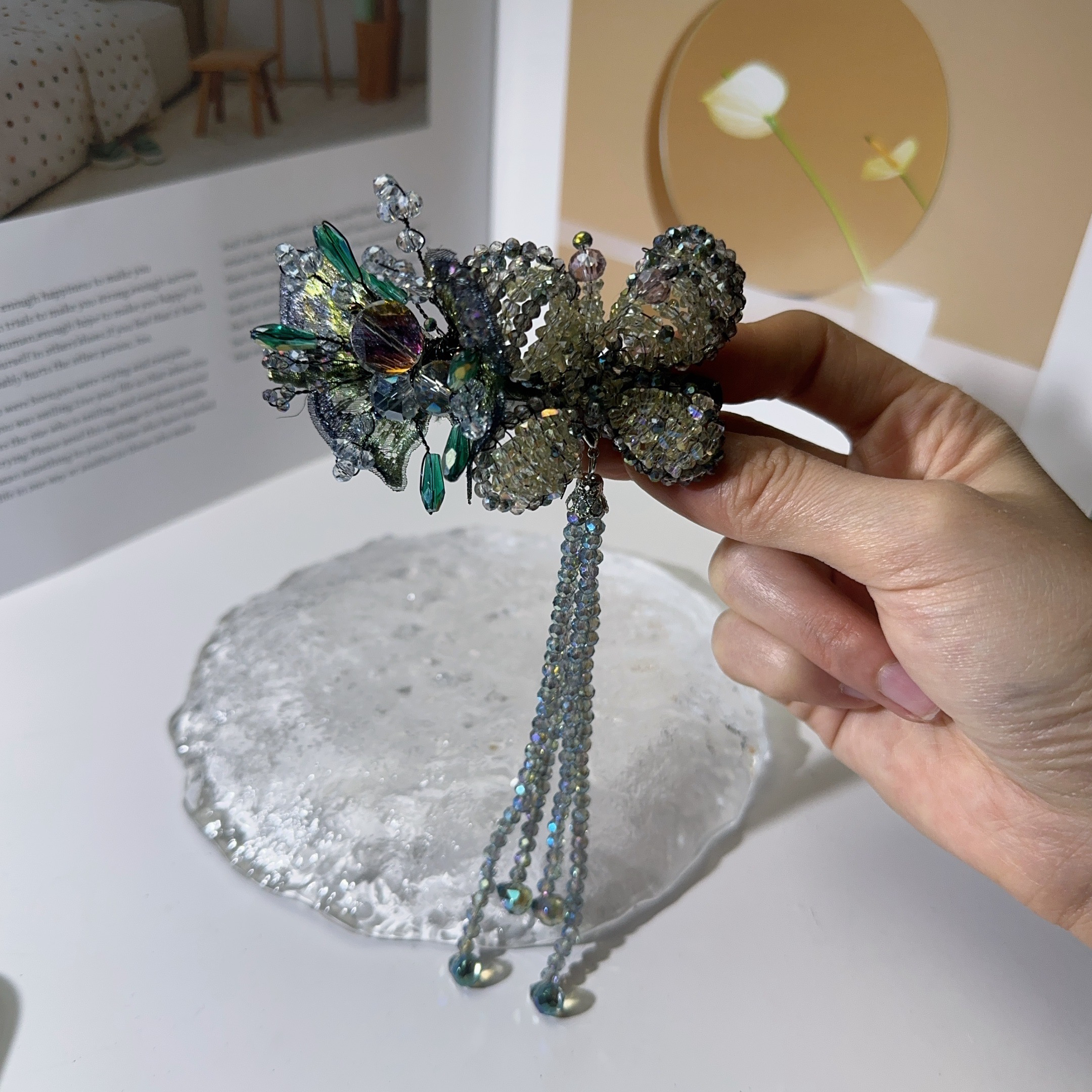 A8475编号紫莹轻奢发饰《弹簧夹》