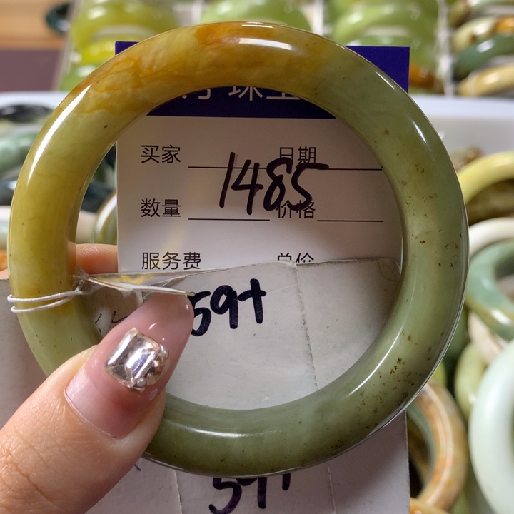蛇纹石玉手镯未镶嵌1485