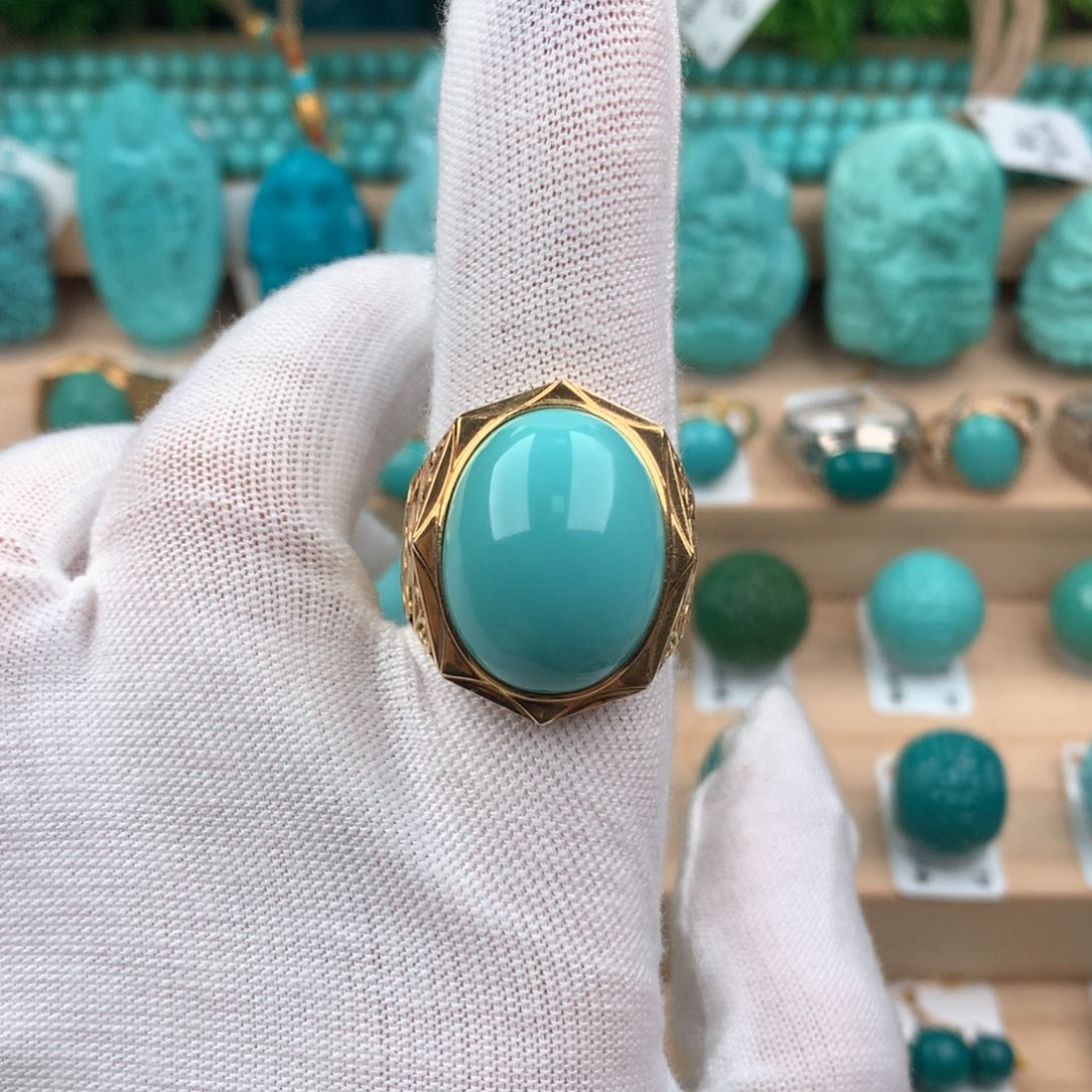 绿松石配饰18K金镶嵌