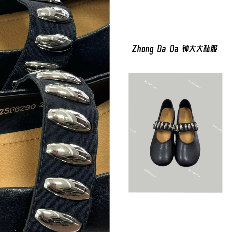 ZHONG大大【】2025新款圆头平底单鞋时尚玛丽珍鞋子6290