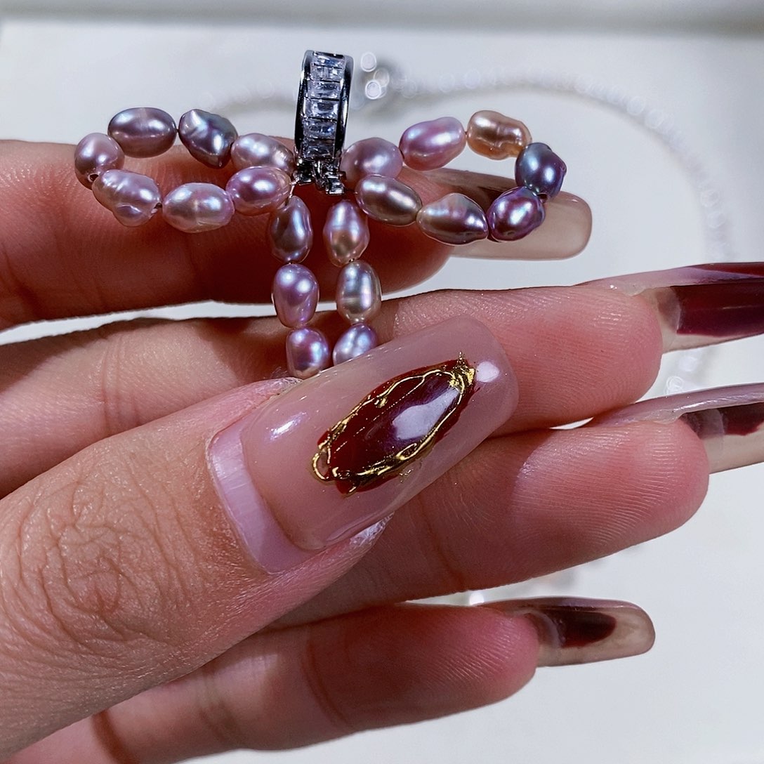 淡水珍珠颈饰银S925镶嵌