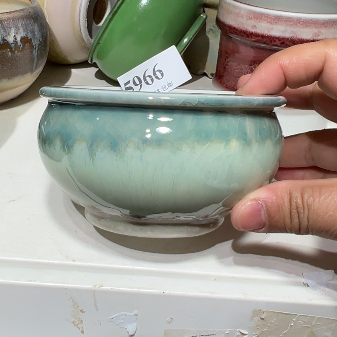 陶瓷口9高6 景德镇手工花盆