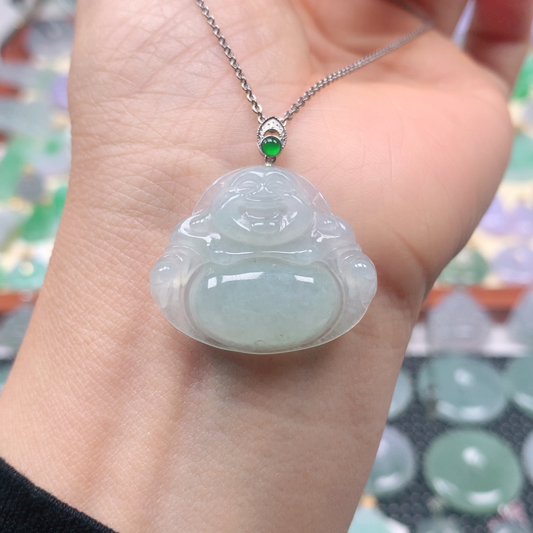 【闪购商品】翡翠18K金镶嵌吊坠(不含链)