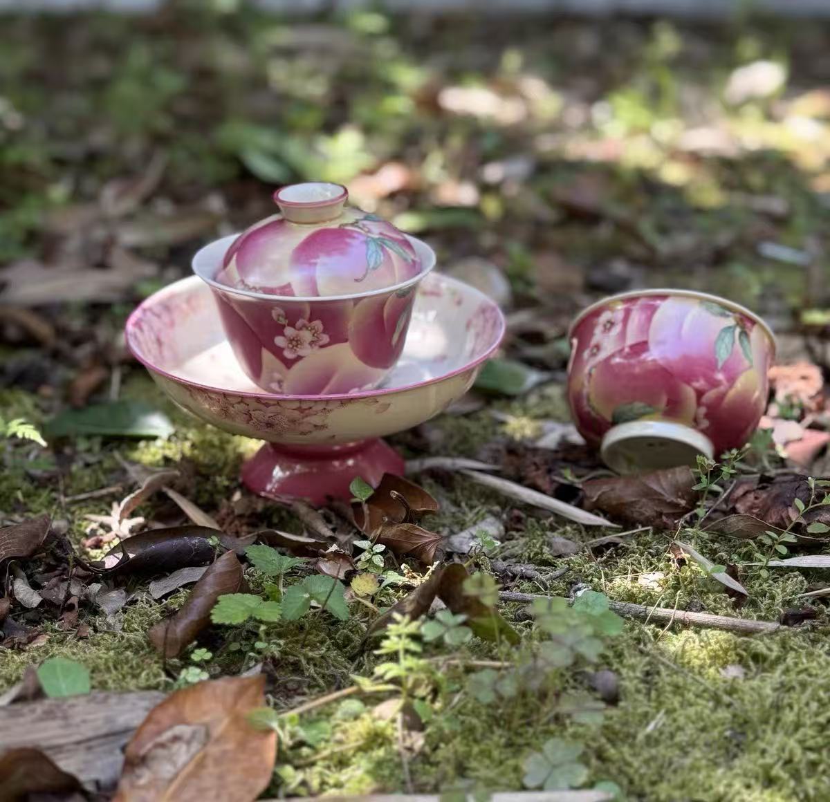 《梦乔茶器》雅圣景德镇手工手绘福满杯桃花主人杯釉上彩高端窑口