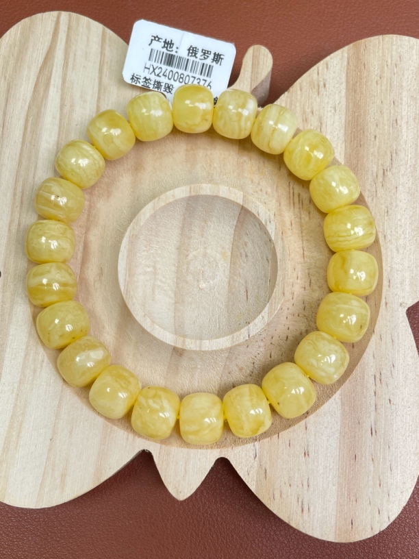 亿熙珠宝天然原矿琥珀蜜蜡老型手串虎皮妖花微瑕尺寸11mm