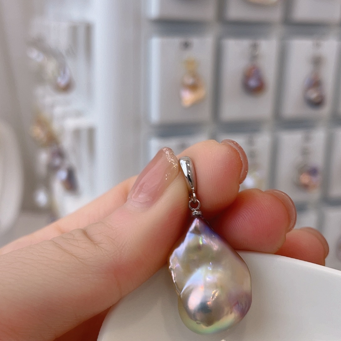 淡水珍珠颈饰银S925镶嵌