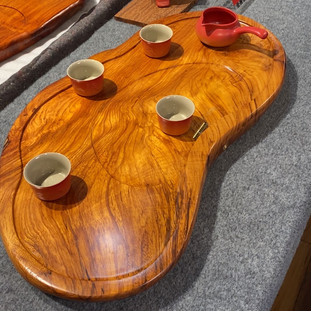 骏***辰老挝黄花梨随行实木茶盘