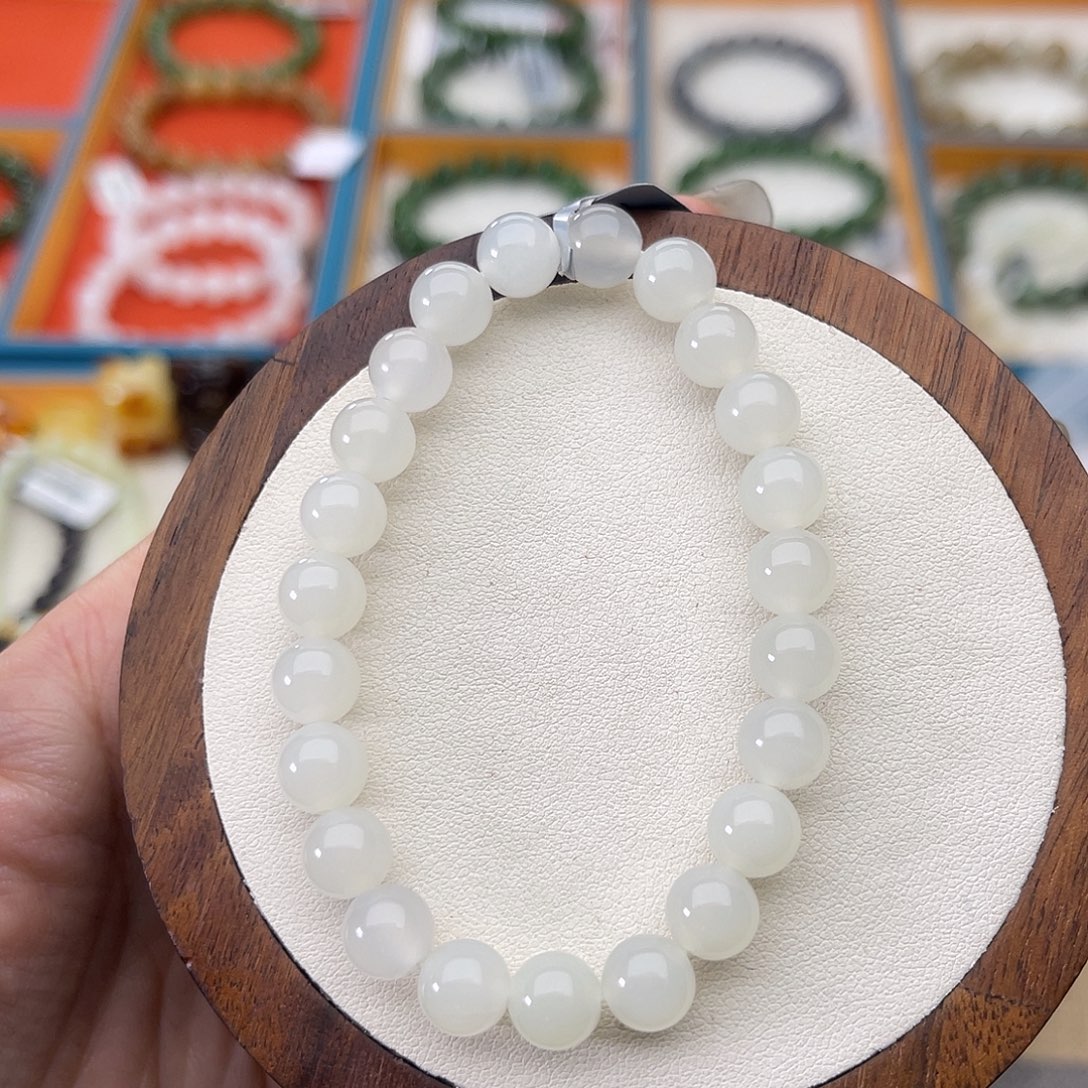 和田玉未镶嵌手串Z17卡8