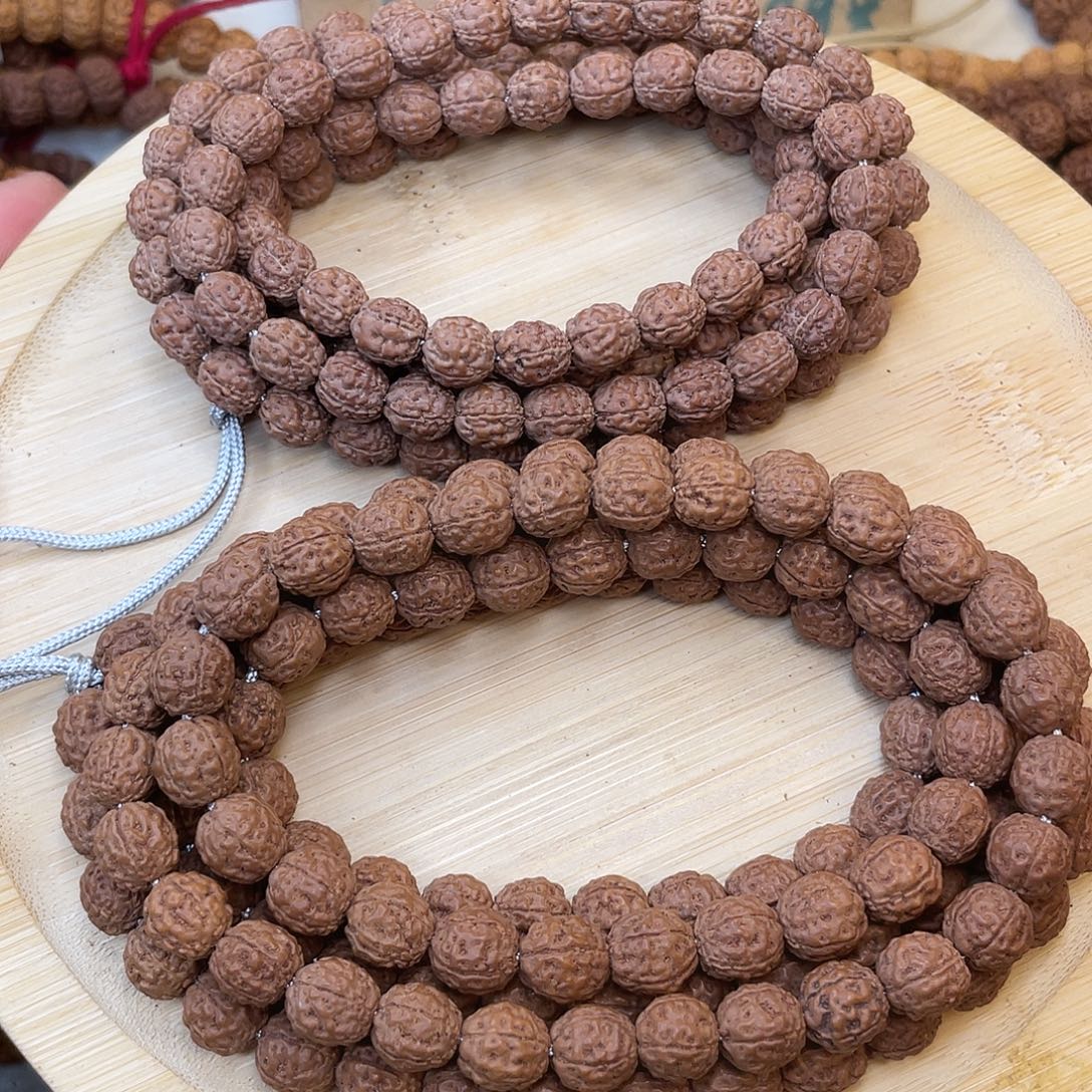 上***尼金刚菩提手串原皮初代盘龙原装108