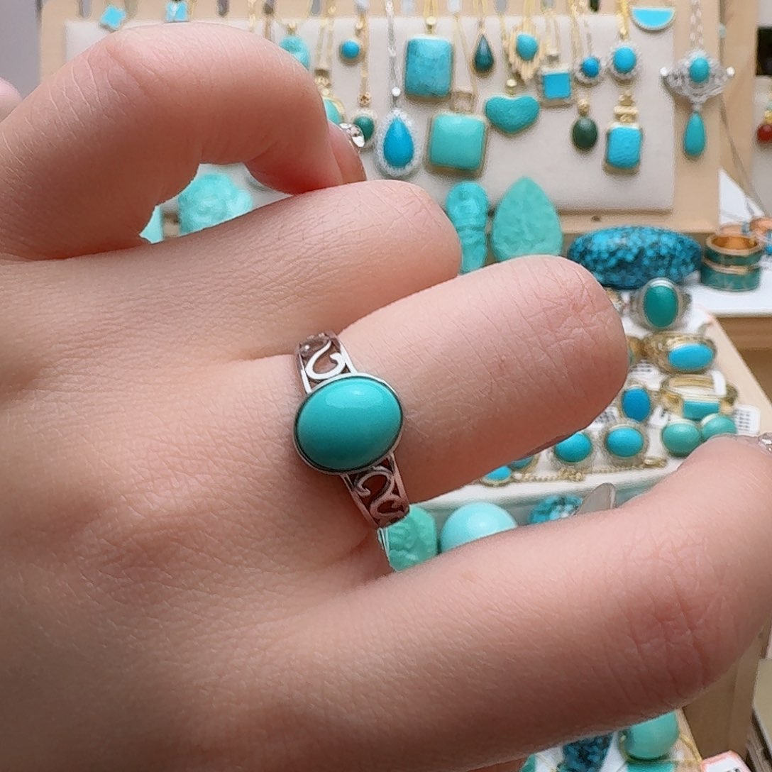 绿松石配饰银S925镶嵌