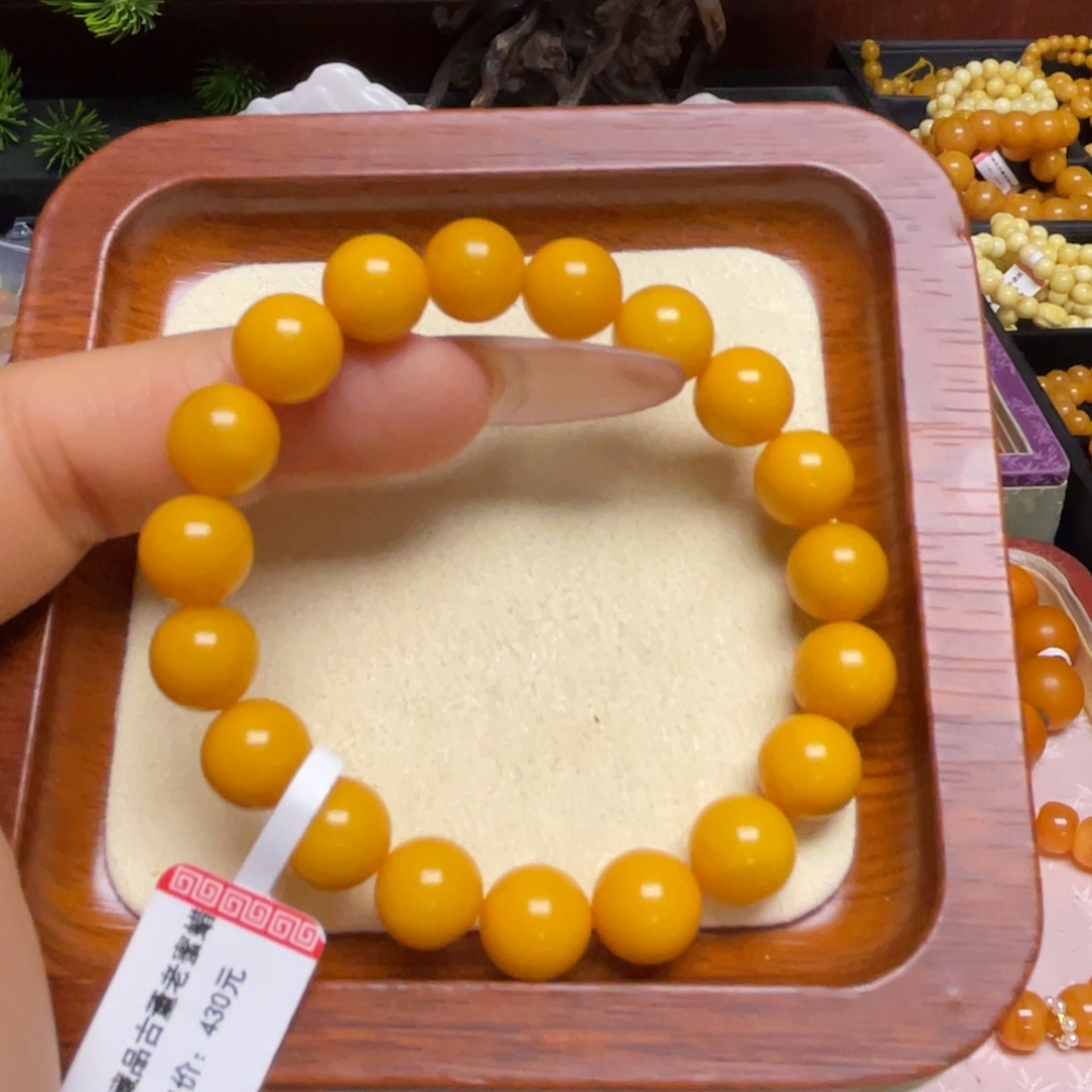 未镶嵌蜜蜡手链手串