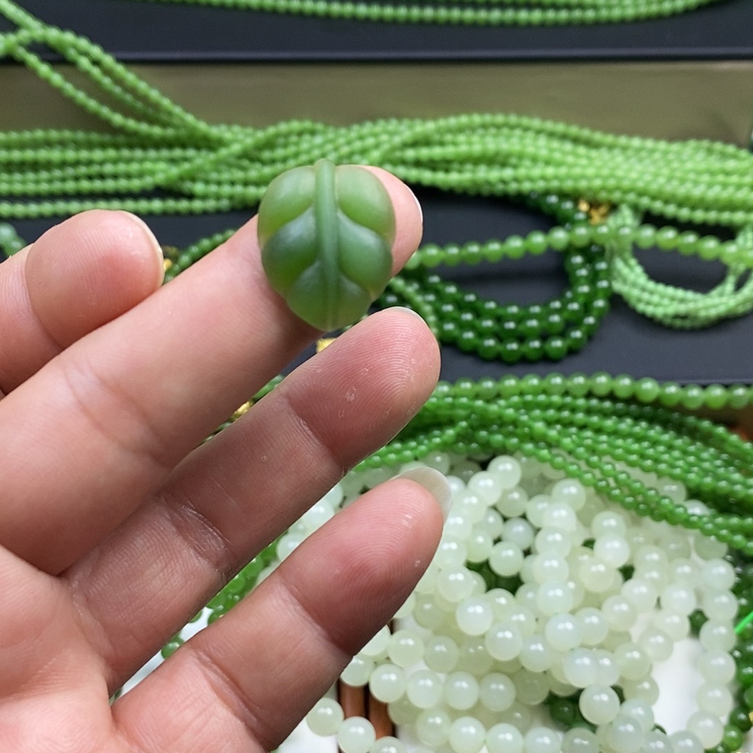 和田玉（碧玉）未镶嵌吊坠(不含链)